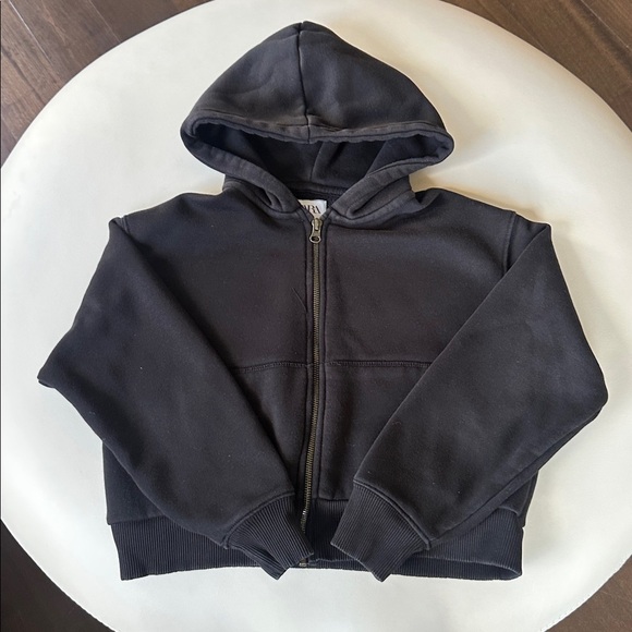 Zara Kids black  Zip-Up Hoodie 11-12yr - Picture 3 of 4